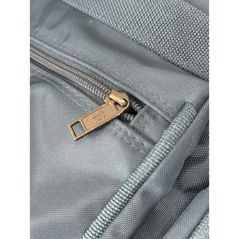 Vintage American Tourister Blue Nylon & Leather Garment Bag Travel Compact